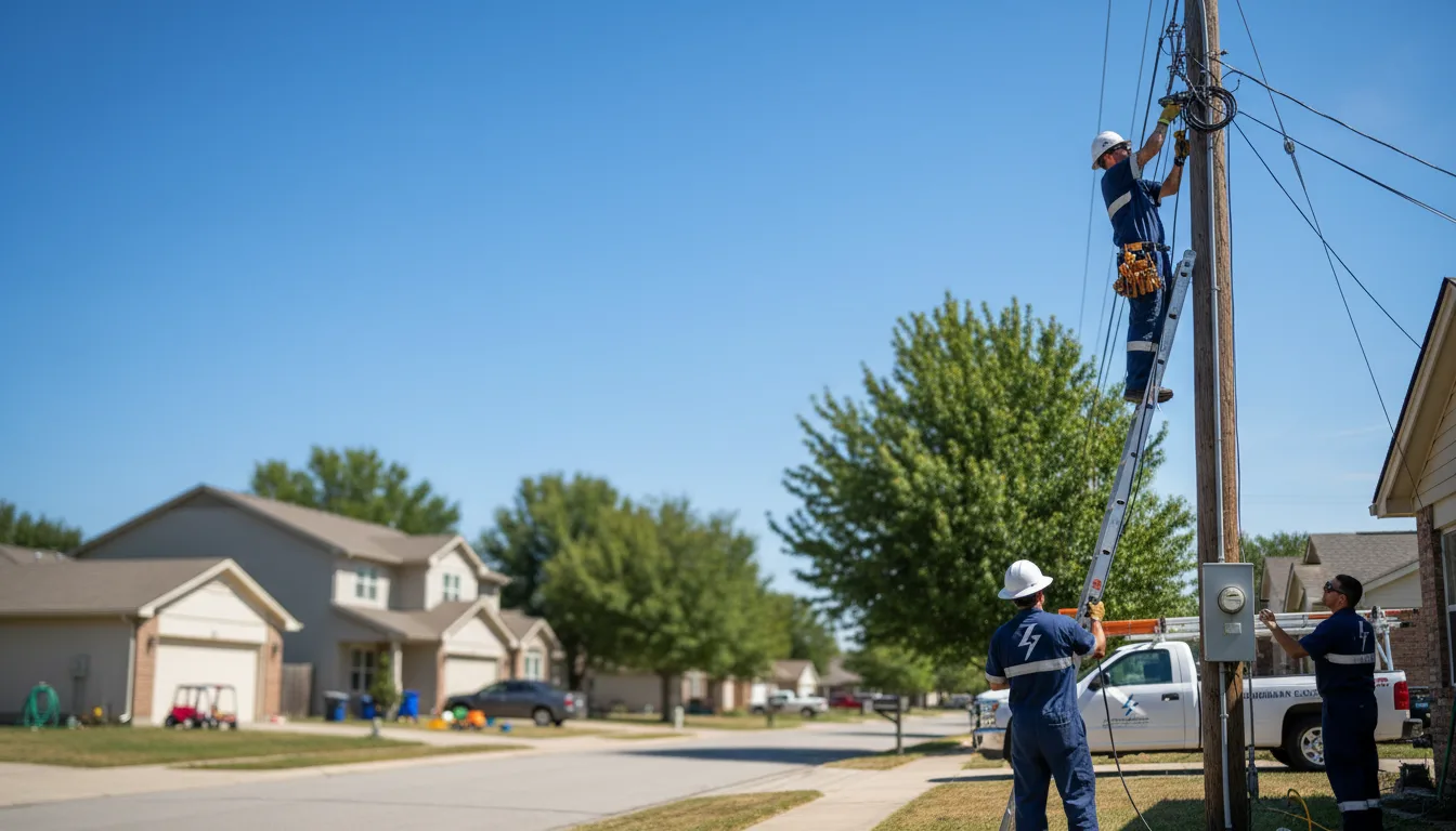 Residential electrician providing installation services in Rosenberg, TX